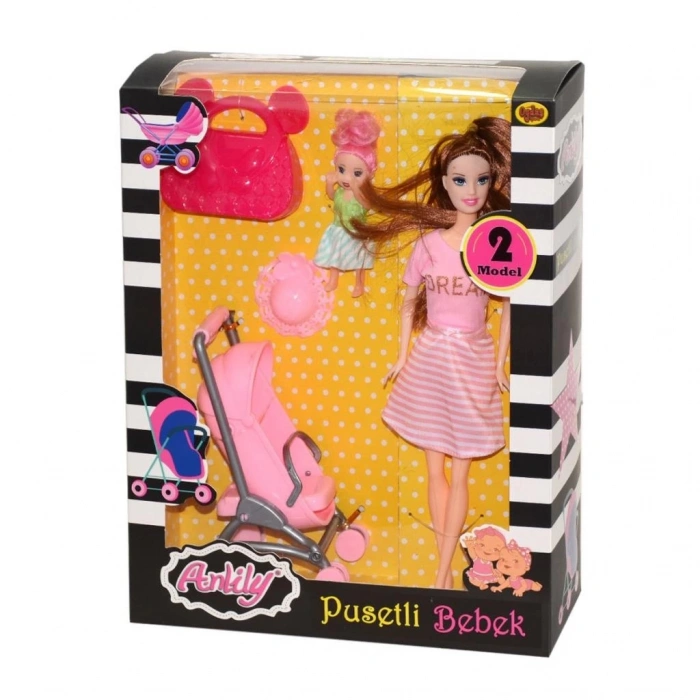 Mey İthalat® 02426 Anlily Pusetli Bebek -Oyuncak