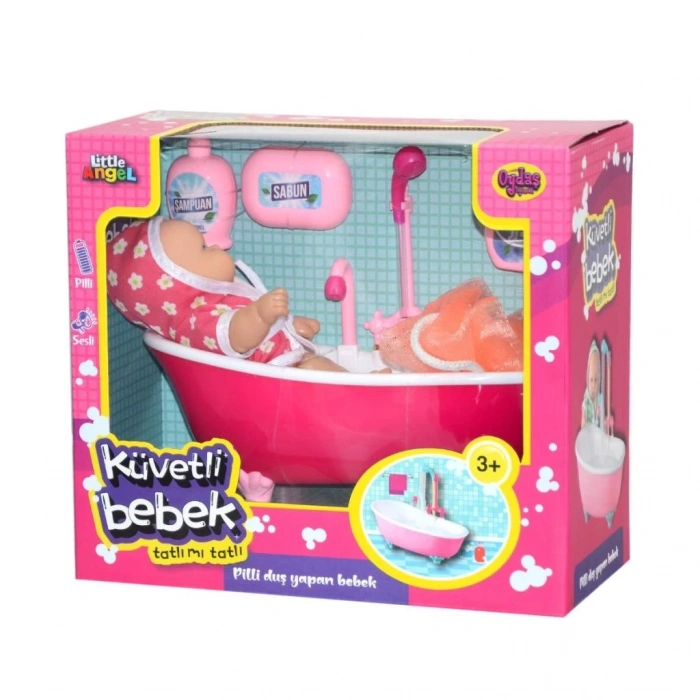 Mey İthalat® 02605  Pilli Küvette Duş Yapan Bebek