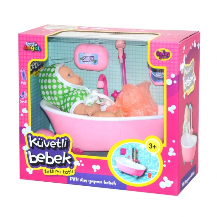 Mey İthalat® 02605  Pilli Küvette Duş Yapan Bebek