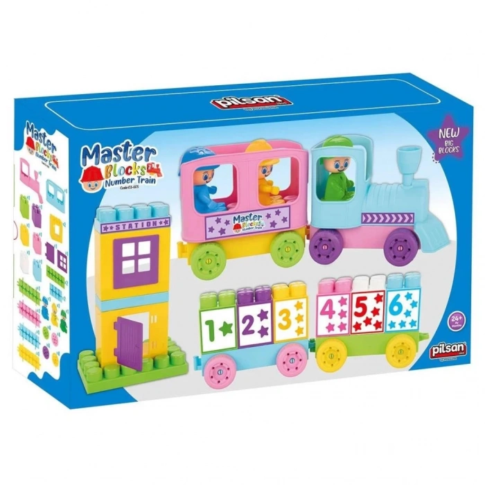 Mey İthalat® 03 605 Master Blok Rakamlı Tren - Oyuncak