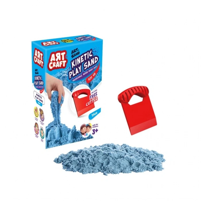 Mey İthalat® 03686  Aksesuarlı Mavi Kinetik Oyun Kumu 500 gr