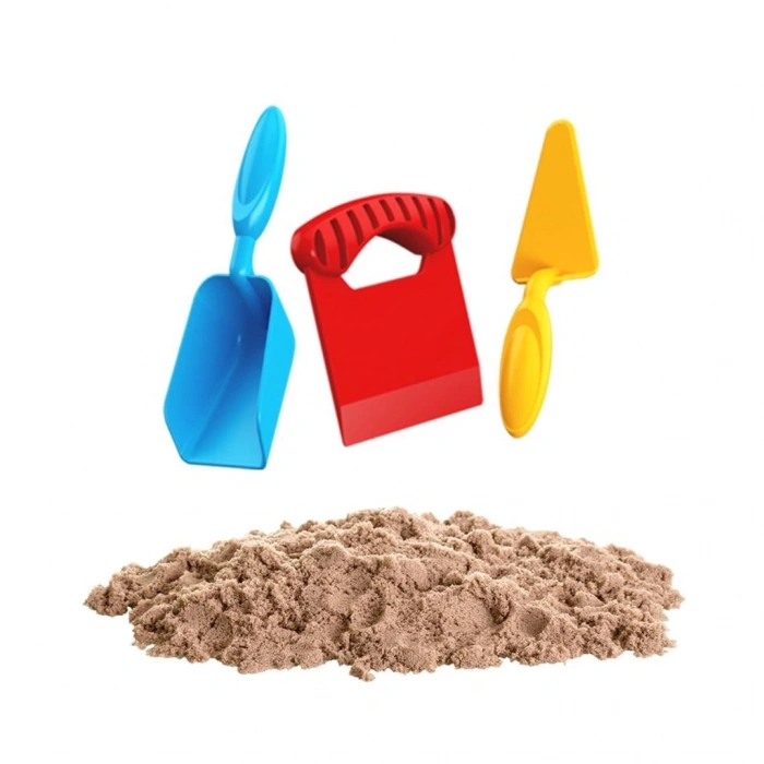 Mey İthalat® 03690  Aksesuarlı Naturel Kinetik Oyun Kumu 1000 gr
