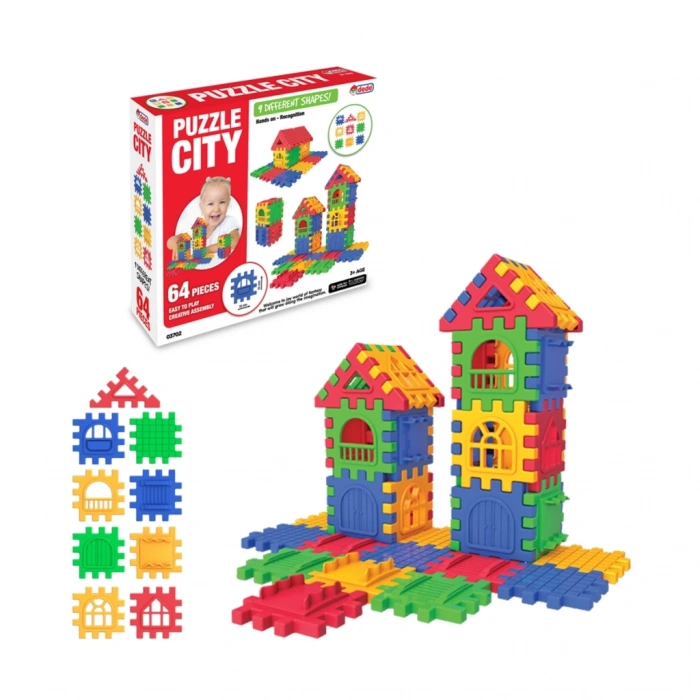 Mey İthalat® 03702 Puzzle City 64 Parça
