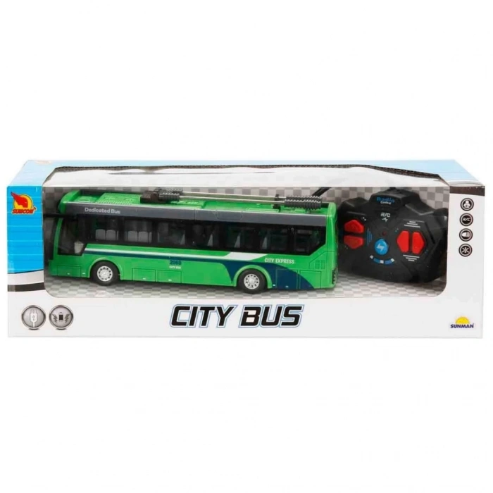 Mey İthalat® 1:32 Işıklı Uzaktan Kumandalı Şehir Otobüsü