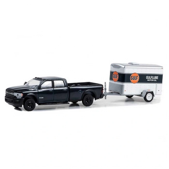 Mey İthalat® 1/64 2023 Ram 2500 With Small Cargo Trailer Model Araba