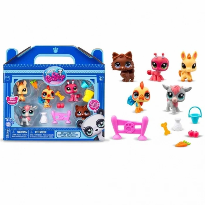 Mey İthalat® 1005103 Littlest Pet Shop Minişler 5li Figür Seti S1 Çiftlik Temalı -