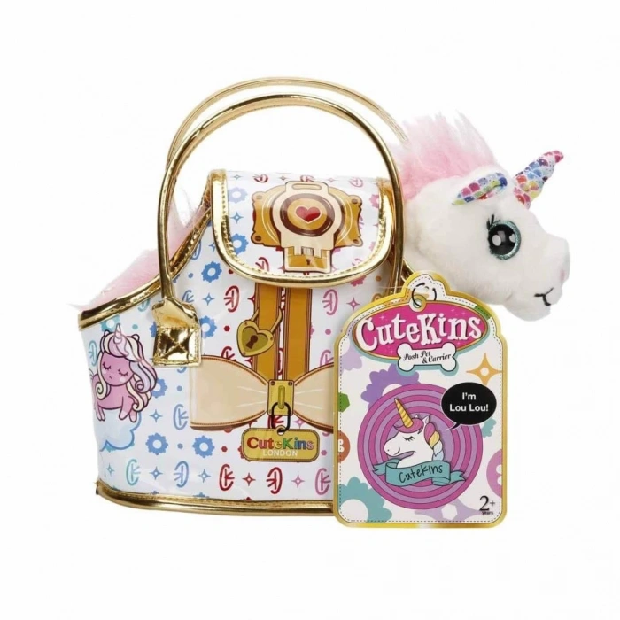 Mey İthalat® 10873 Taşıma Çantalı Peluş Unicorn Lou Lou -