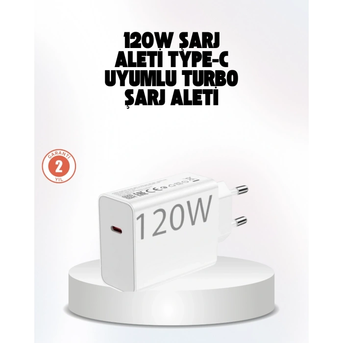 Mey İthalat® 120W Güçlü Hızlı Şarj Adaptörü ve Type-C Kablo Seti – Güvenli Şarj Teknolojisi