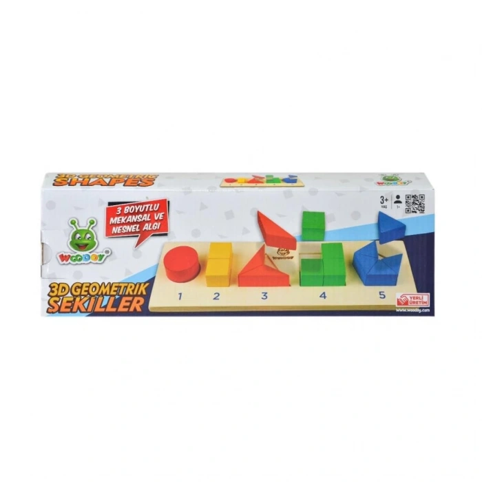 Mey İthalat® 125 Woodoy 3D Yapboz Geometrik Şekiller Bultak