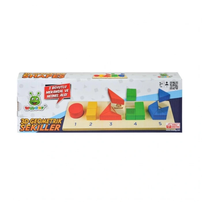 Mey İthalat® 125 Woodoy 3D Yapboz Geometrik Şekiller Bultak