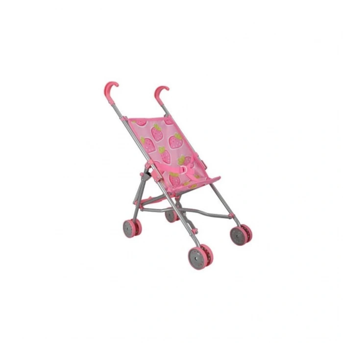 Mey İthalat® 13001 Katlanır Metal Baston Oyuncak Puset Çilek Desenli