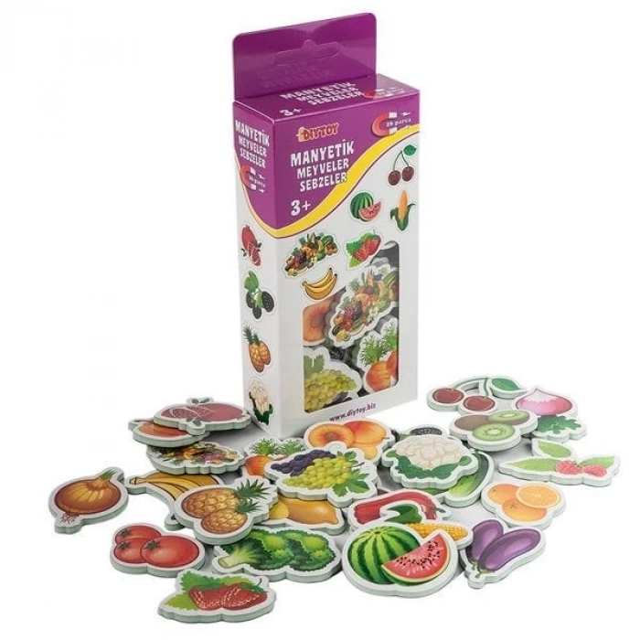 Mey İthalat® 1307 Manyetik Meyveler - Sebzeler / +3 yaş