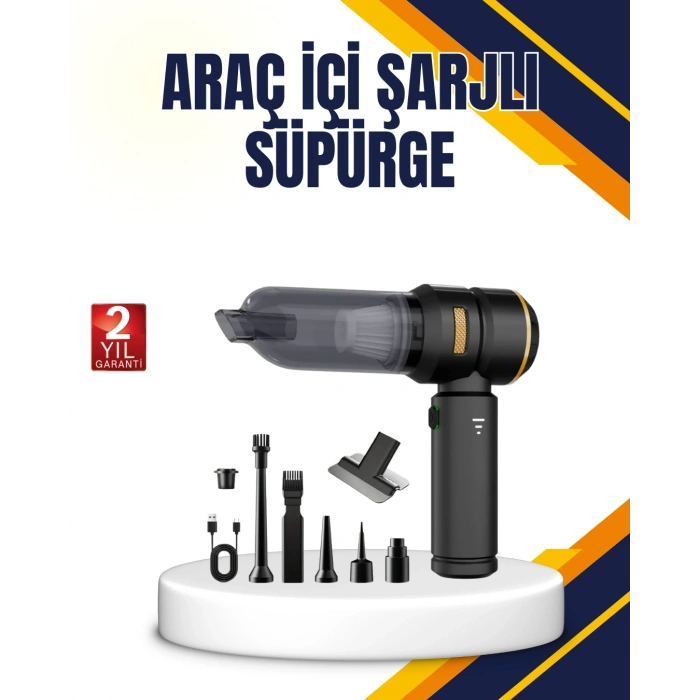 Mey İthalat® 15000 PA Emiş Gücü ve Hava Üfleme Özellikli Şarjlı Süpürge