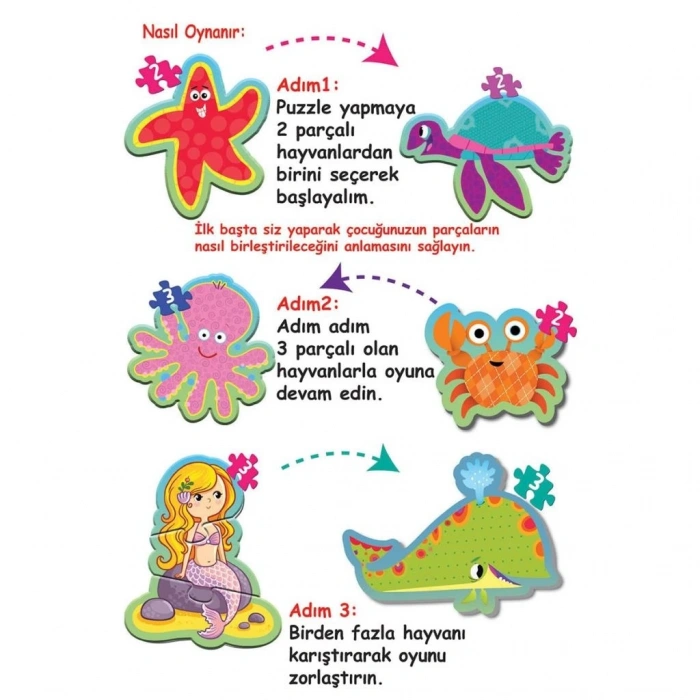 Mey İthalat® 1710 BABY PUZZLE BENİM İLK PUZZLEM DENİZ CANLILARI