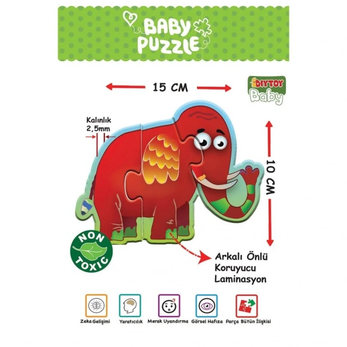 Mey İthalat® 1727 BABY PUZZLE BENİM İLK PUZZLEM ORMAN HAYVANLARI