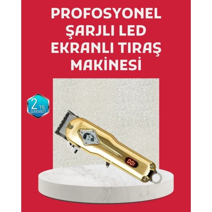 Mey İthalat® 1800 mAh Bataryalı Uzun Kullanım Süreli Şarjlı Tıraş Makinesi