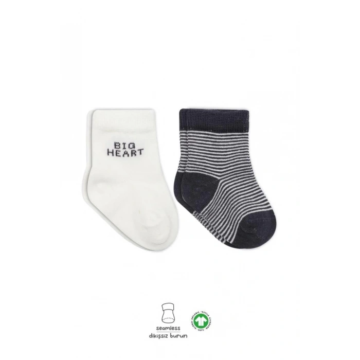 Mey İthalat®   2Li Big Heart Penye Soket Çorap 10117 Antrasit