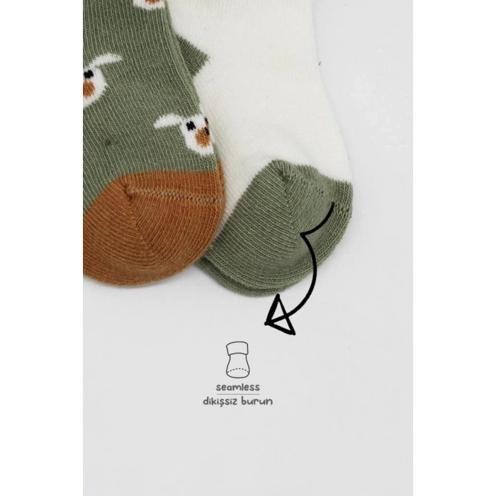 Mey İthalat®   2Li Love Dog Penye Soket Çorap 10118 Nil