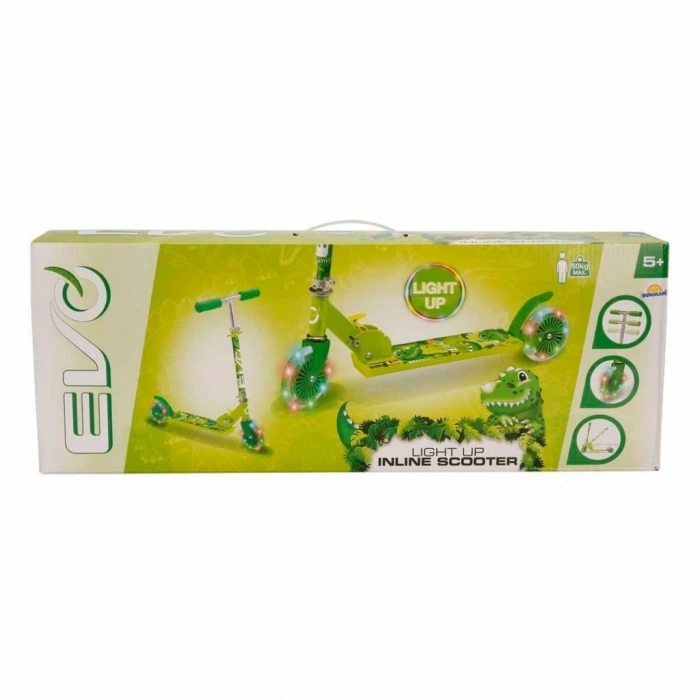 Mey İthalat® 2 Tekerlekli Katlanabilir Inline Işıklı Scooter