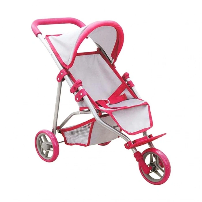 Mey İthalat®  3 Tekerlekli Pembe Gri Puset