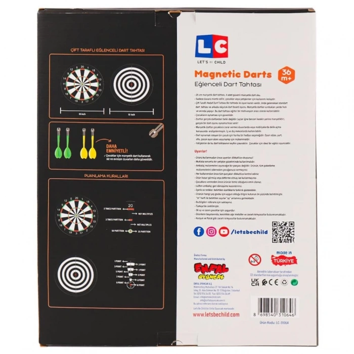 Mey İthalat® 31064-Eğlenceli Manyetik Dart