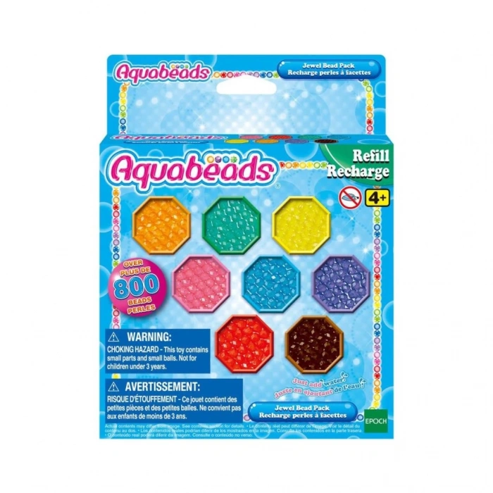 Mey İthalat® 31520 Epoch AquaBeads Kristal Boncuk Paketi - Yedek Paket, 800 parça +4 yaş