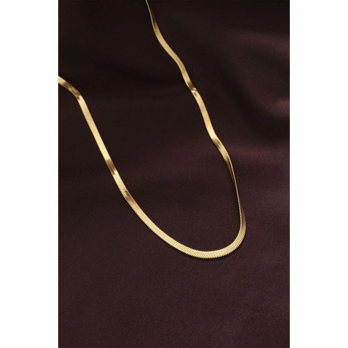 Mey İthalat® 316L Çelik Altın Renk 60 cm İtalyan Zincir Kolye