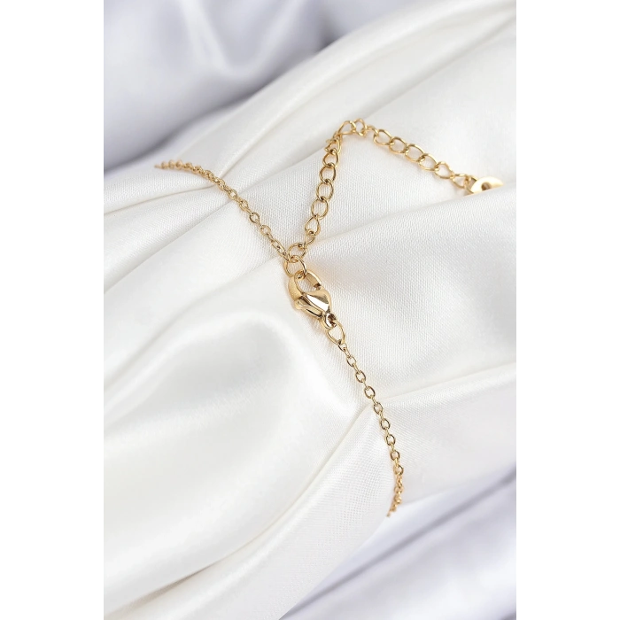 Mey İthalat® 316L Çelik Nazar Boncuğu Model Gold Renk Kadın Bileklik
