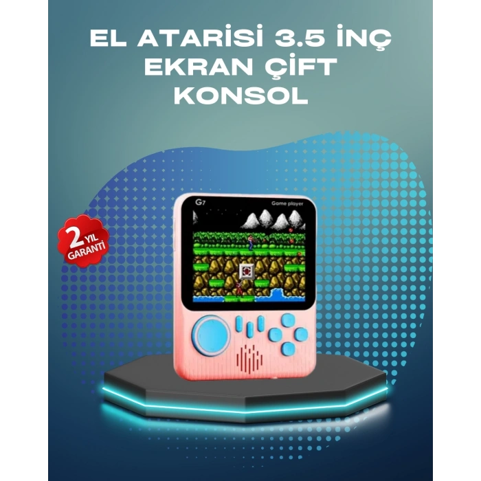 Mey İthalat® 3.5 İnç LCD Ekranlı 666 Oyunlu Taşınabilir Retro Oyun Konsolu