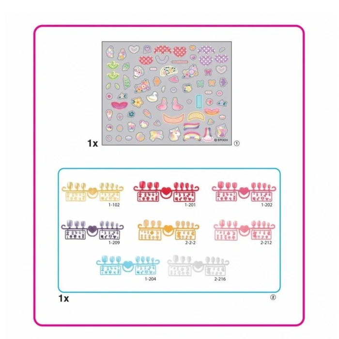 Mey İthalat® 35059 Kalpler ve Kurdeleler - Yedek Tırnak Paketi +4 yaş