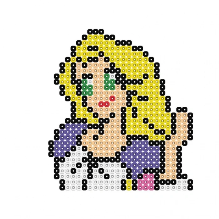 Mey İthalat® 3in1  Princess Pixel Pixel Boncuk Aktivite ve Oyuncak Seti S00005169