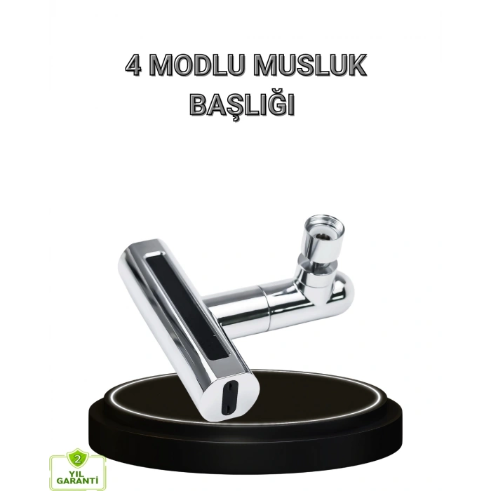 Mey İthalat® 4 Fonksiyonlu Musluk Başlığı 360 Derece Dönebilen ve Su Tasarruflu