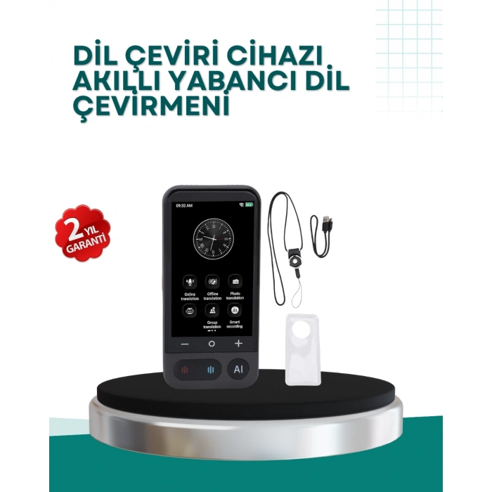 Mey İthalat® 4.0 İnç Dokunmatik Ekranlı Akıllı Çeviri Cihazı