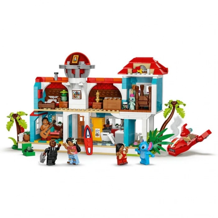 Mey İthalat® 43268  Lilo ve Stiç Plaj Evi 834 parça +9 yaş