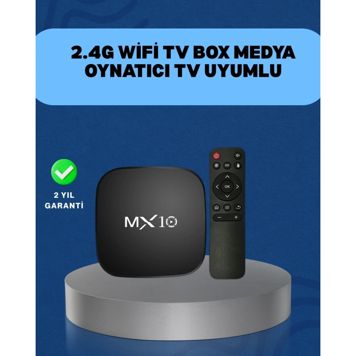 Mey İthalat® 4K Medya Kutusu HDMI-USB Bağlantılı Android TV Çözümü