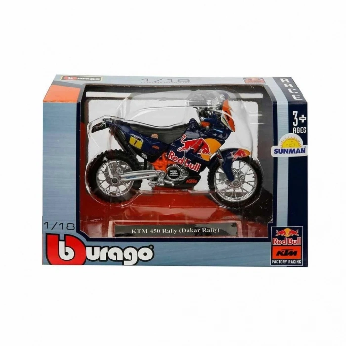 Mey İthalat® 51070 -BUR-1:18 Motor Red Bull KTM 450 2 Asorti