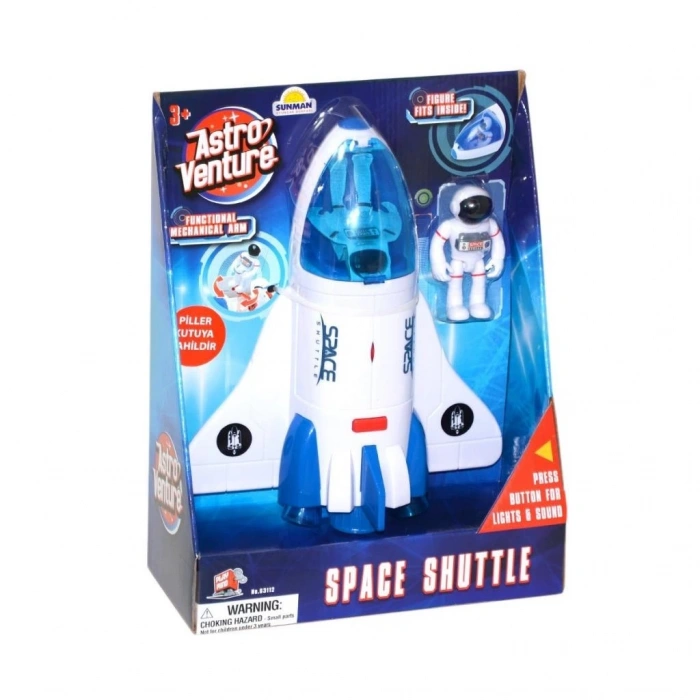 Mey İthalat® 63112  Astro Venture Sesli Ve Işıklı Uzay Mekiği