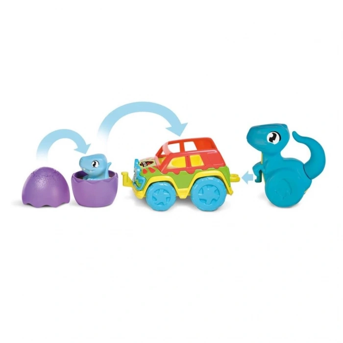 Mey İthalat® 73251 Tomy -  Dino ve Renkli Araç +12 ay