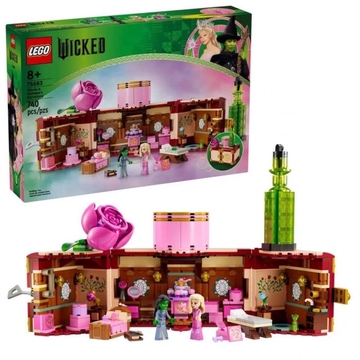 Mey İthalat® 75683  Wicked - Elphaba ve Glindanın Yurdu 740 parça +8 yaş