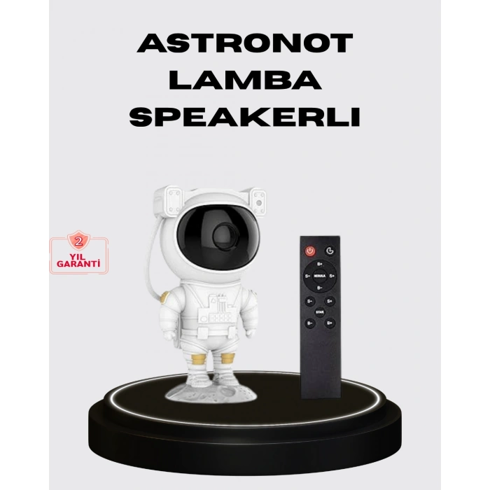 Mey İthalat® 8 Efektli Astronot Galaxy Projektör Uzaktan Kumandalı LED Gece Lambası
