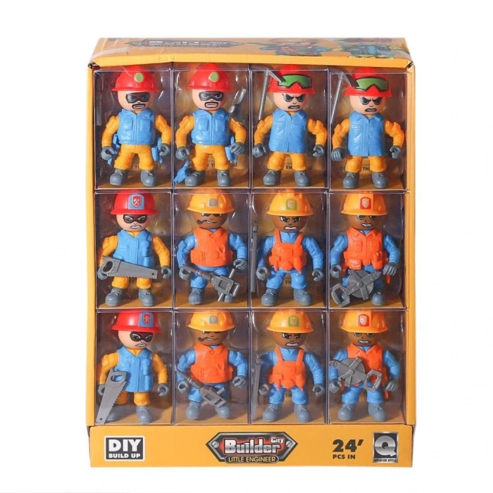 Mey İthalat® 8910-D61 Şehrin İnşaat Gücü Adamlar -Birliktoys