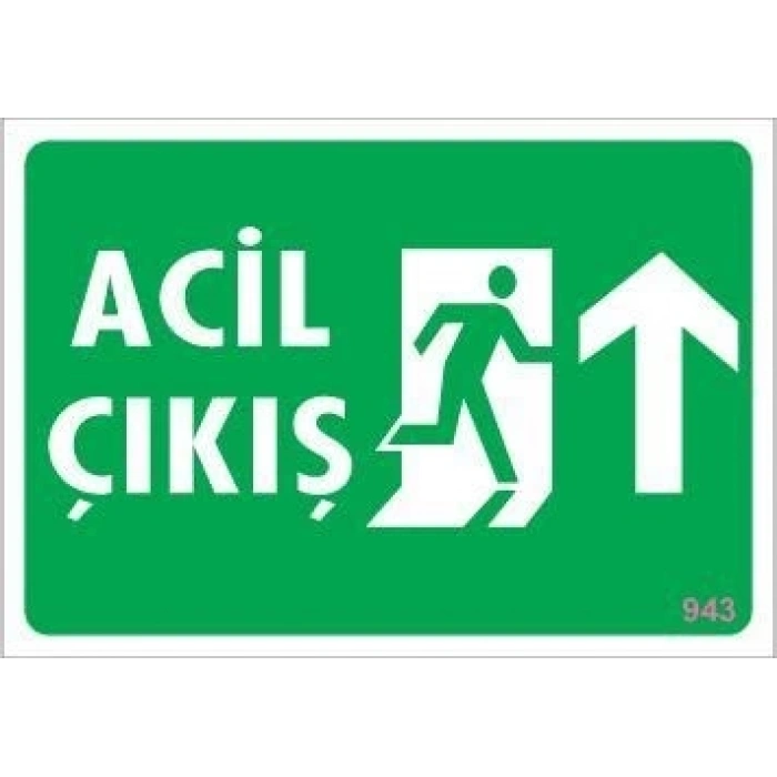 Mey İthalat® Acil Çıkış Uyarı Levhası 17,5x25 KOD:943