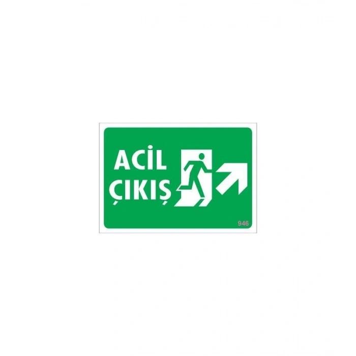 Mey İthalat® Acil Çıkış Uyarı Levhası 17,5x25 KOD: 946