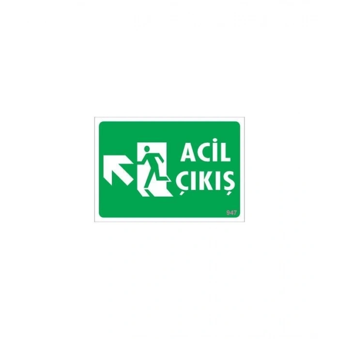Mey İthalat® Acil Çıkış Uyarı Levhasi 25x35 KOD: 947