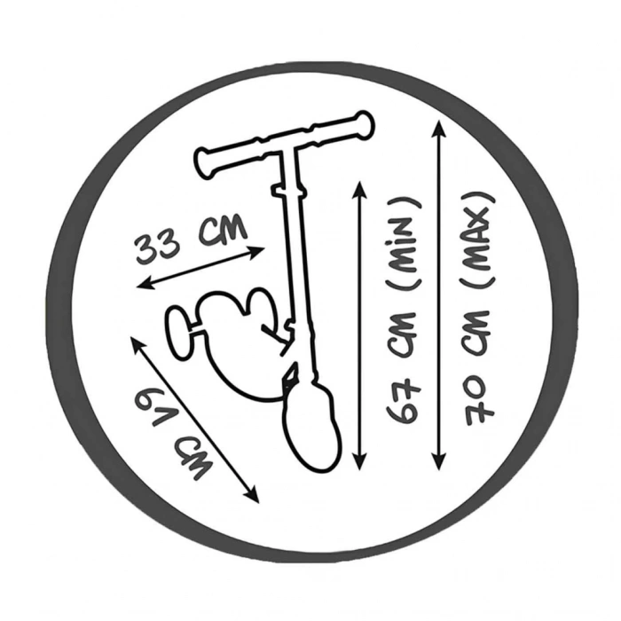 Mey İthalat® Ahşap 3W Katlanabilir Scooter 7600750908