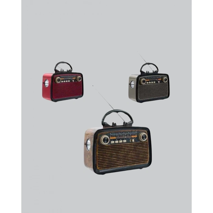 Mey İthalat® Ahşap Dokulu Bluetooth Müzik Kutusu – Vintage LED Tasarımıyla Modern Ses Deneyimi