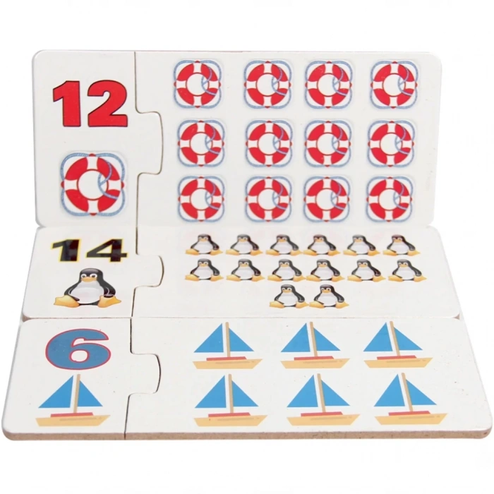 Mey İthalat® Ahşap Eğitici Puzzle Sayılar