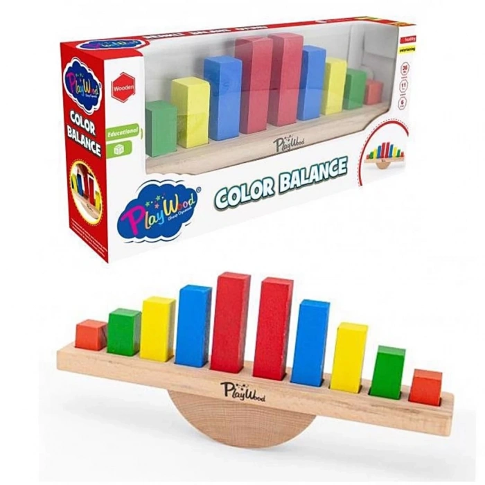 Mey İthalat® Ahşap Renkli Balans Oyunu