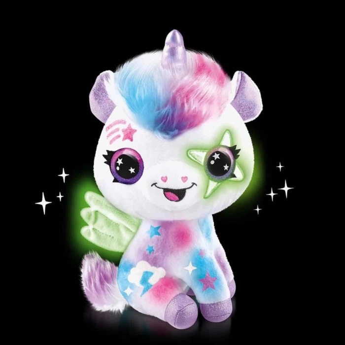 Mey İthalat® Airbrush Peluş Karanlıkta Parlayan Sihirli Unicorn