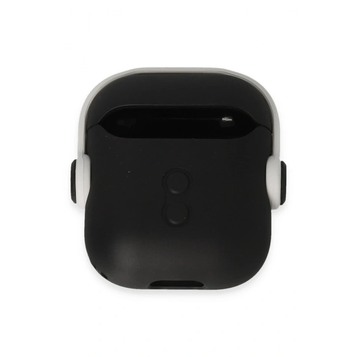 Mey İthalat®   Airpods 2 (2.nesil) Cool Kılıf - Siyah-Beyaz